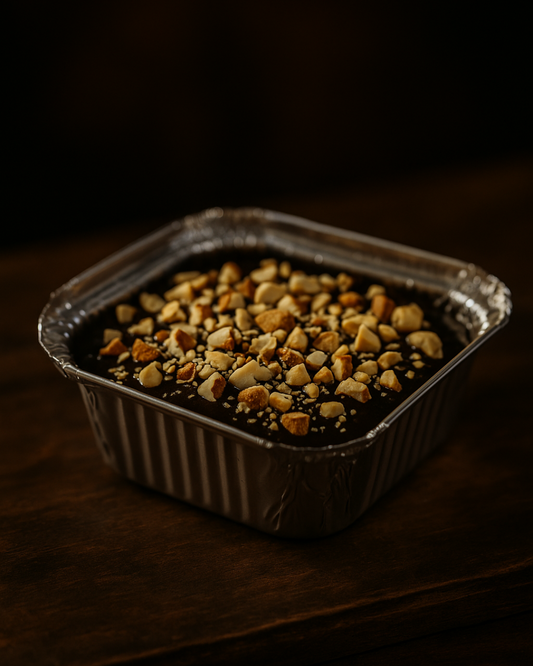 Almond Crusted Brownie Cake