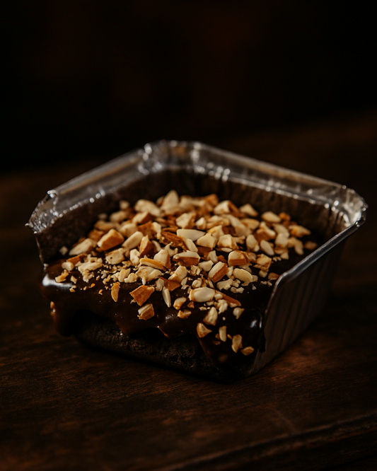 Almond Crusted Brownie Cake
