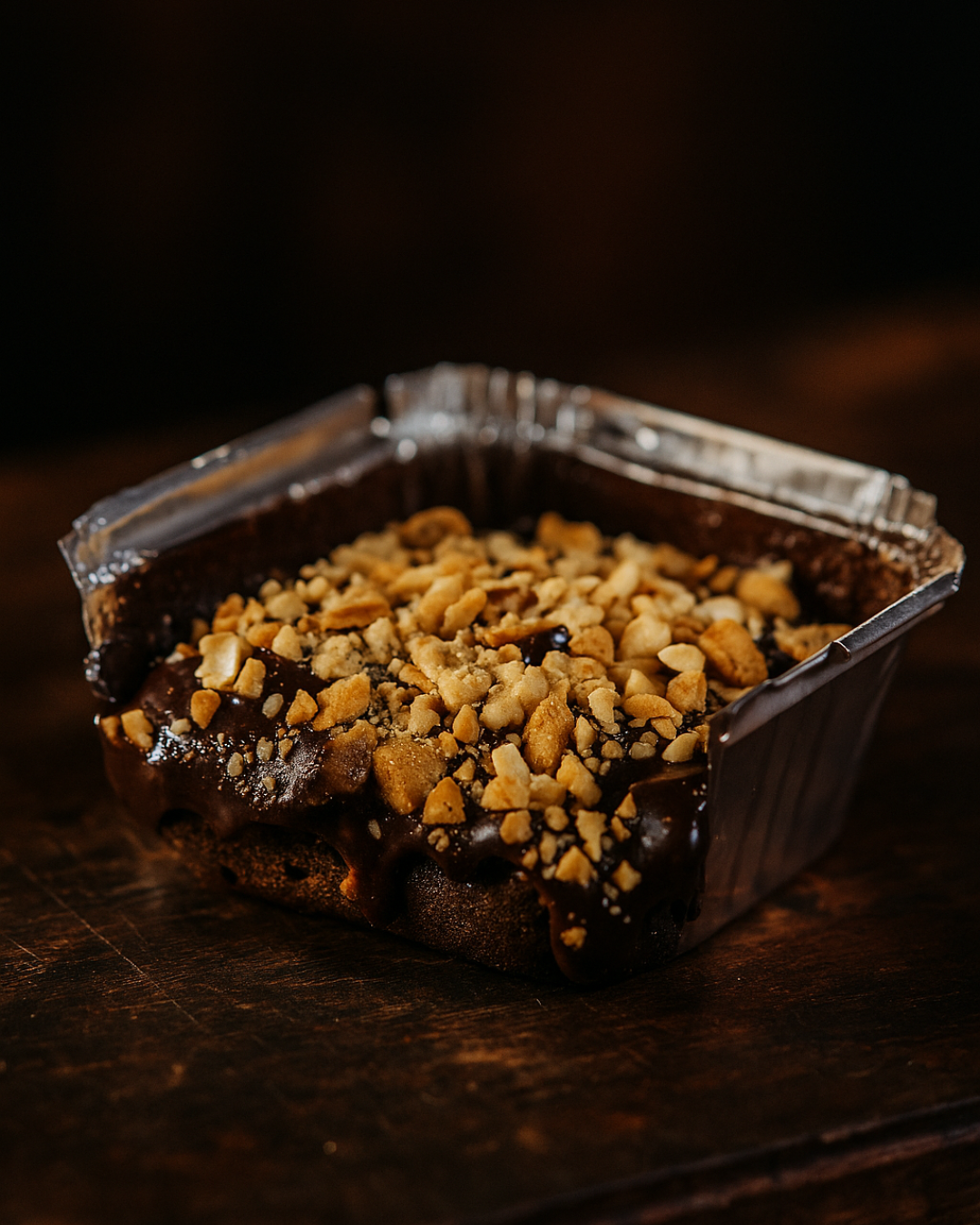 Cashew Crusted Brownie Cake