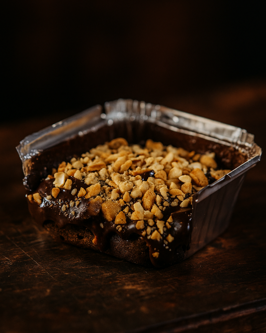 Cashew Crusted Brownie Cake